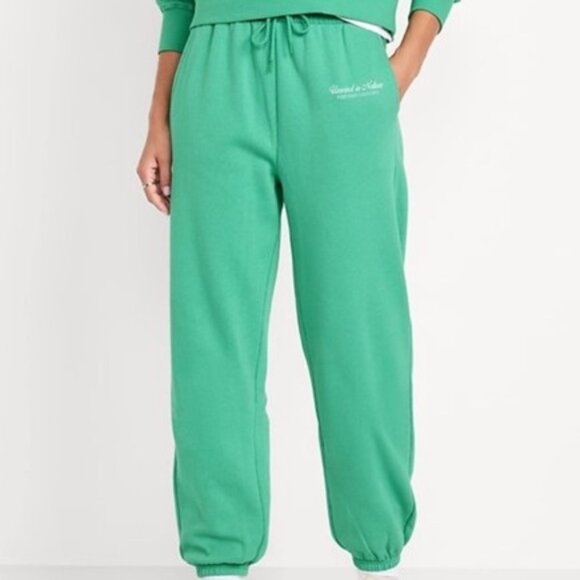 Old Navy Extra High Waisted So Comfy Jogger Sweatpants Unwind in Nature Emerald - Picture 1 of 6